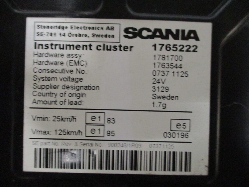 Scania 1765222 INSTRUMENTENPANEEL - Приладова панель в категорії Вантажівки: фото 2 Scania 1765222 INSTRUMENTENPANEEL - Приладова панель в категорії Вантажівки: фото 2