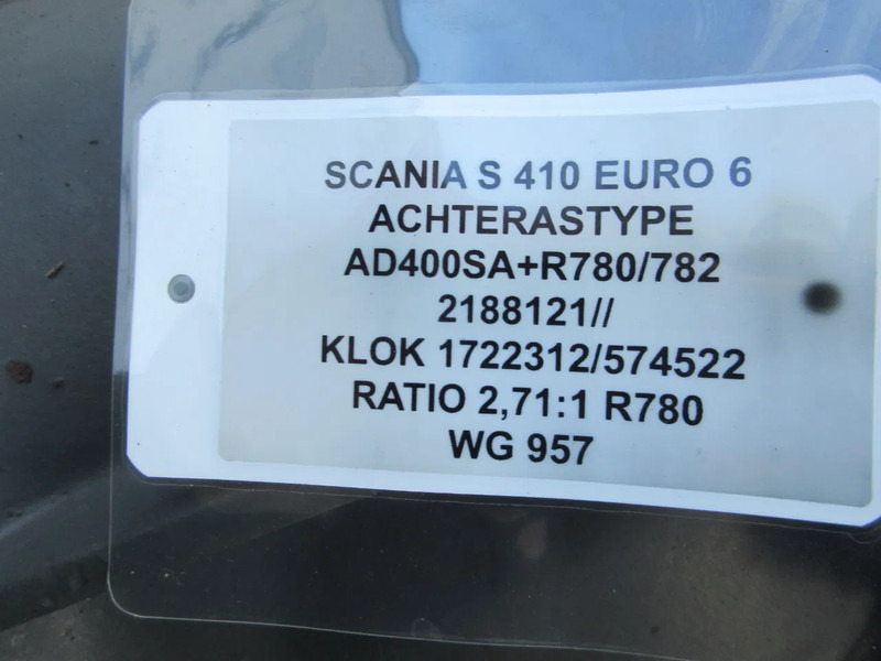 Задня вісь в категорії Вантажівки Scania 2188121 // 1722312 // 574522 AD400SA+R780//782 RATIO 2,71:1 SCANIA NGS: фото 6