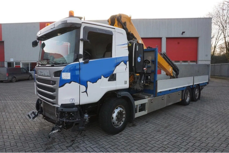 Scania G490 / ENGINE RUNNING / RETARDER / EFFER 255-5S CRANE REMOTE / PLATFORM / FULL-AIR / AUTOMATIC / EURO-6 / 2014 - Вантажівка з маніпулятором: фото 1 Scania G490 / ENGINE RUNNING / RETARDER / EFFER 255-5S CRANE REMOTE / PLATFORM / FULL-AIR / AUTOMATIC / EURO-6 / 2014 - Вантажівка з маніпулятором: фото 1
