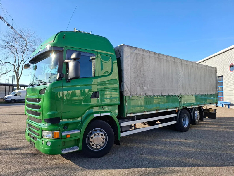 Scania R410 / GERMAN TRUCK / RETARDER / LIFT+LENKACHSE / SLIDING ROOF / SMART TACHO / PARK AIRCO / NAVI / LWDS / AUTOMATIC / EURO-6 / 2 - Тентована вантажівка: фото 1 Scania R410 / GERMAN TRUCK / RETARDER / LIFT+LENKACHSE / SLIDING ROOF / SMART TACHO / PARK AIRCO / NAVI / LWDS / AUTOMATIC / EURO-6 / 2 - Тентована вантажівка: фото 1