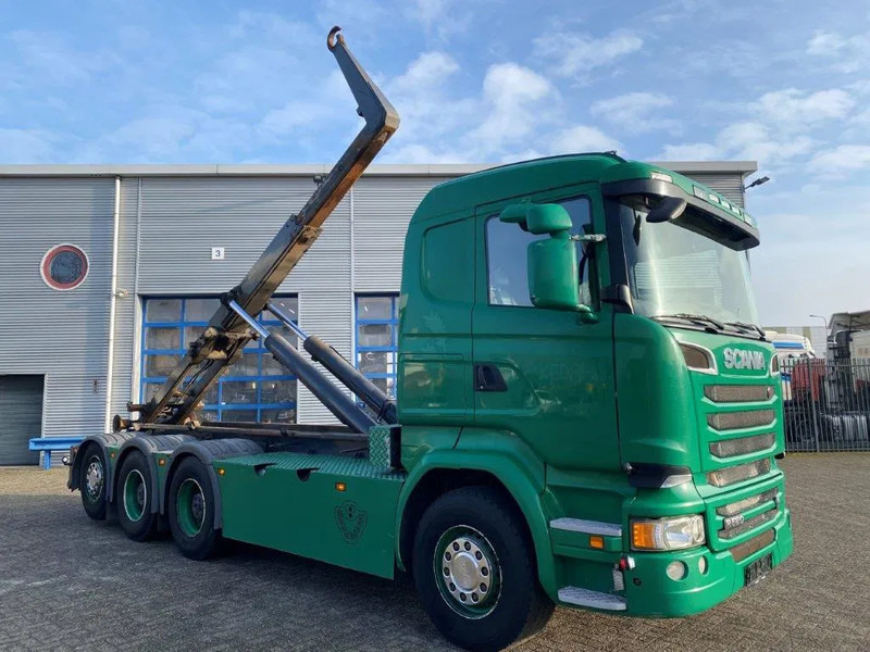Scania R520 V8 / 8X4 / BIG AXLE / AJK HOOKLIFT 30TON / LIFT+LENKACHSE / NAVI / LEATHER / FULL-AIR / AUTOMATIC / EURO-6 / 2015 - Гаковий мультиліфт вантажівка: фото 2 Scania R520 V8 / 8X4 / BIG AXLE / AJK HOOKLIFT 30TON / LIFT+LENKACHSE / NAVI / LEATHER / FULL-AIR / AUTOMATIC / EURO-6 / 2015 - Гаковий мультиліфт вантажівка: фото 2