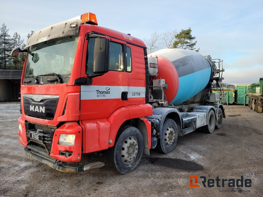 Betongbil 4-axlig Betongroterare MAN TGS 35.400 8X2-4 BL Euro 6 - Автобетонозмішувач: фото 1 Betongbil 4-axlig Betongroterare MAN TGS 35.400 8X2-4 BL Euro 6 - Автобетонозмішувач: фото 1