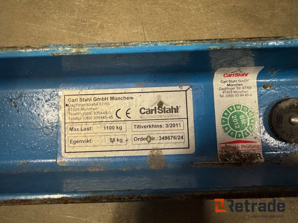 Lyftok CarlStahl 1100kg - Складська техніка: фото 5 Lyftok CarlStahl 1100kg - Складська техніка: фото 5