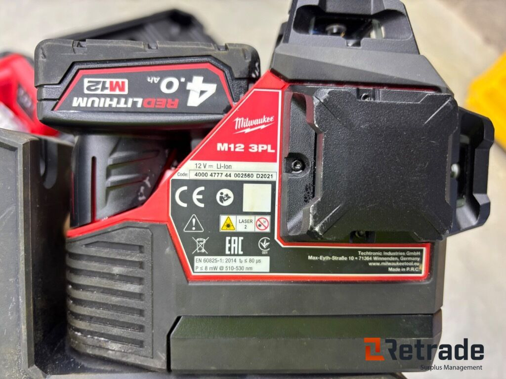 Milwaukee M12 3PL treplanslaser (360°) - Будівельне обладнання: фото 5 Milwaukee M12 3PL treplanslaser (360°) - Будівельне обладнання: фото 5