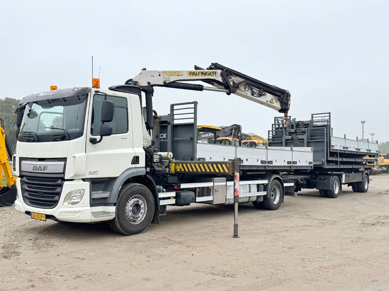 DAF CF400 + 17m Palfinger Crane / kran + Trailer - Гаковий мультиліфт вантажівка, Вантажівка з маніпулятором: фото 1 DAF CF400 + 17m Palfinger Crane / kran + Trailer - Гаковий мультиліфт вантажівка, Вантажівка з маніпулятором: фото 1