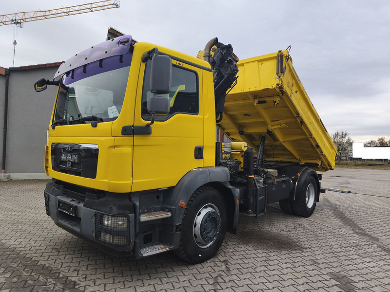 MAN TGM 18.290 4x2 BB Meiller Palfinger PK 14002EH D 14,5 m - Самоскид вантажівка, Вантажівка з маніпулятором: фото 1 MAN TGM 18.290 4x2 BB Meiller Palfinger PK 14002EH D 14,5 m - Самоскид вантажівка, Вантажівка з маніпулятором: фото 1