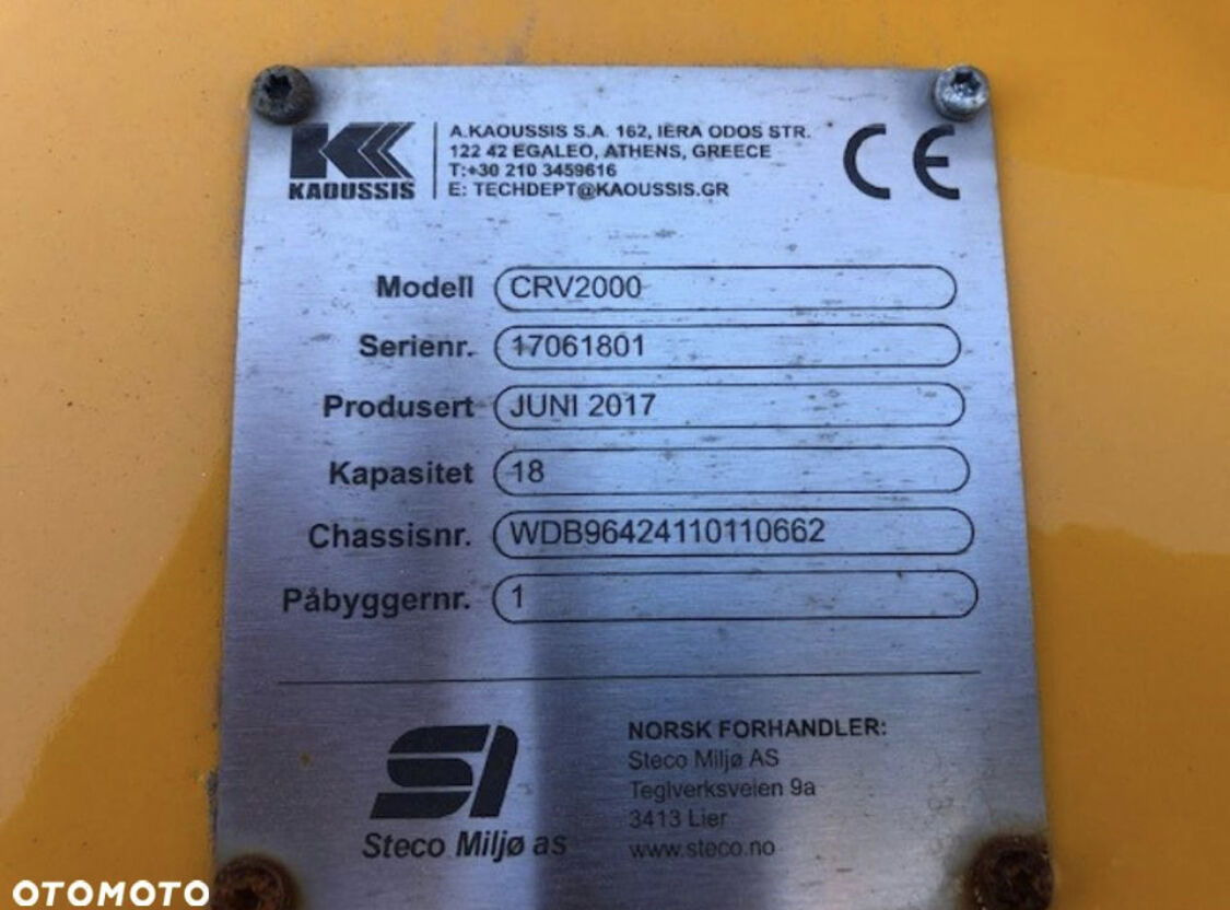 Новий Змінний кузов до сміттєвозів Diversen CRV2000 Like NTM, Steco - Like NEW Kadussis CRV2000 Like NTM, Steco - Like NEW: фото 12