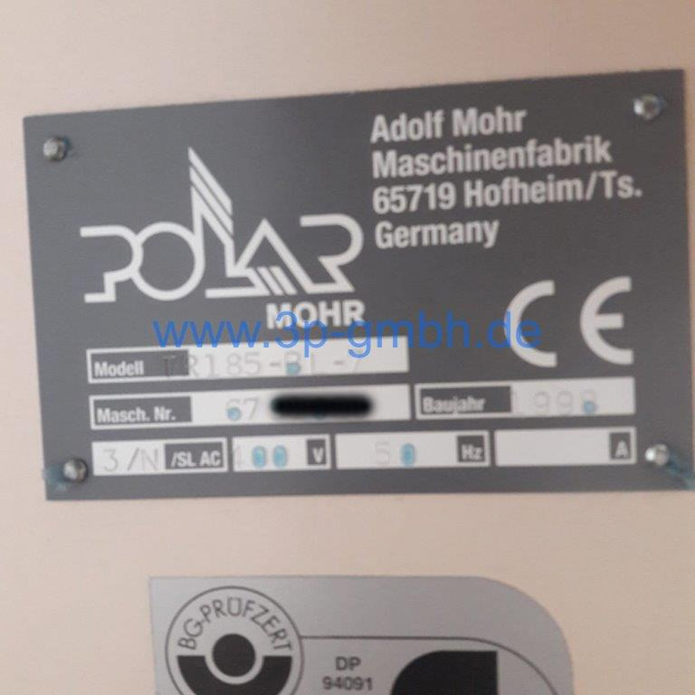 Паперорізальна машина POLAR large format high-speed cutter 176 ED with loading transomat Polar TR 185-BL-7: фото 11 Паперорізальна машина POLAR large format high-speed cutter 176 ED with loading transomat Polar TR 185-BL-7: фото 11