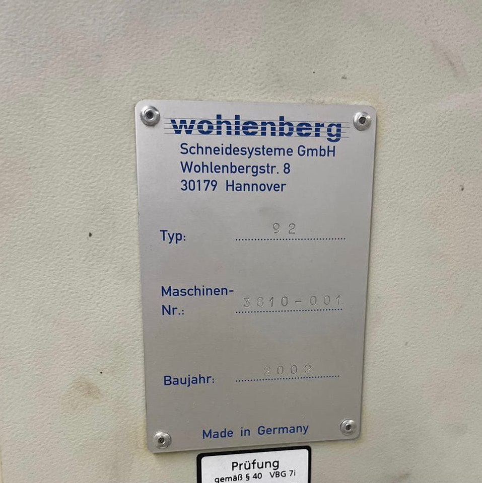 Wohlenberg cut-tec 92 high-speed cutter - Паперорізальна машина: фото 2 Wohlenberg cut-tec 92 high-speed cutter - Паперорізальна машина: фото 2