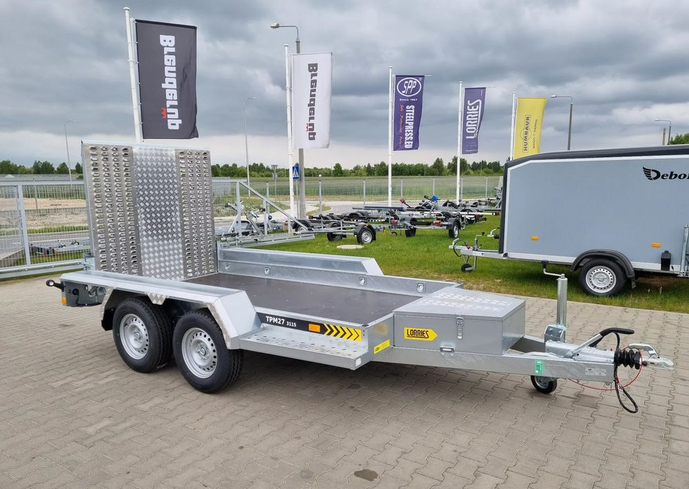 LORRIES TPM27 | 303x160 cm 2,7T koparka, bobcat - Причіп для перевезення спецтехніки: фото 1 LORRIES TPM27 | 303x160 cm 2,7T koparka, bobcat - Причіп для перевезення спецтехніки: фото 1