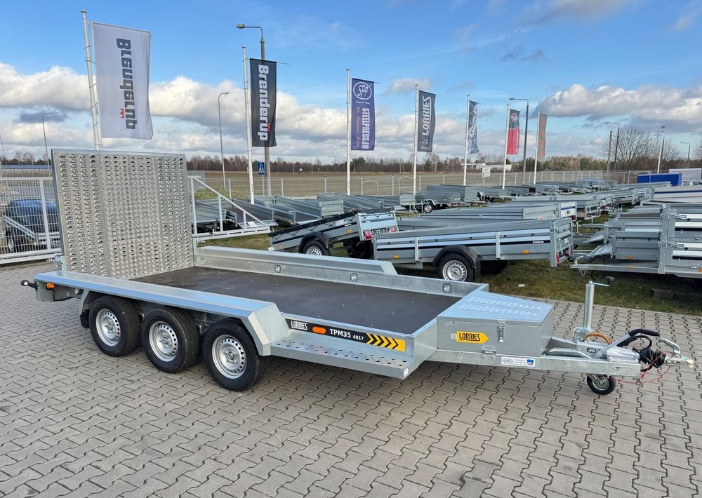 Lorries TPM35-4017 402x175 cm DMC 3500kg przyczepa 3 osiowa pod koparkę budowlanka - Причіп для перевезення спецтехніки: фото 1 Lorries TPM35-4017 402x175 cm DMC 3500kg przyczepa 3 osiowa pod koparkę budowlanka - Причіп для перевезення спецтехніки: фото 1