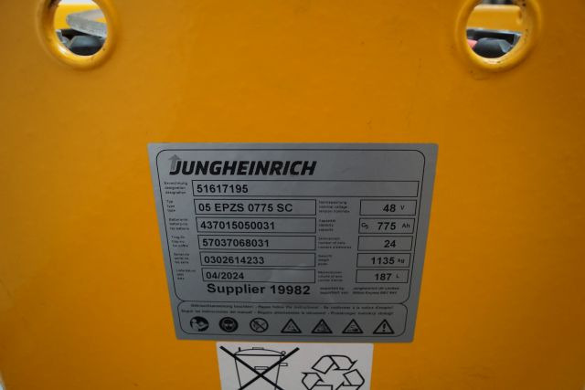 Jungheinrich unknown | Battery 48V775Ah 05-EPZS775SC Year 2024 weight 1135 kg sn - Аккумулятор в категорії Вантажно-розвантажувальна техніка: фото 4 Jungheinrich unknown | Battery 48V775Ah 05-EPZS775SC Year 2024 weight 1135 kg sn - Аккумулятор в категорії Вантажно-розвантажувальна техніка: фото 4