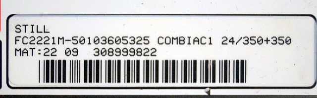Still 50103605325 | Controller Combi AC1 24/350+350 mat 22 09 sn. 308999822 from - Блок управління в категорії Вантажно-розвантажувальна техніка: фото 3 Still 50103605325 | Controller Combi AC1 24/350+350 mat 22 09 sn. 308999822 from - Блок управління в категорії Вантажно-розвантажувальна техніка: фото 3