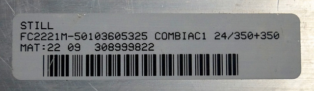 Still 50103605325 | Controller Combi AC1 24/350+350 mat 22 09 sn. 308999822 from - Блок управління в категорії Вантажно-розвантажувальна техніка: фото 4 Still 50103605325 | Controller Combi AC1 24/350+350 mat 22 09 sn. 308999822 from - Блок управління в категорії Вантажно-розвантажувальна техніка: фото 4