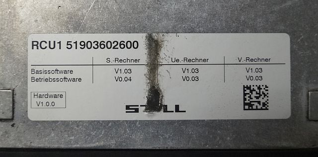 Still 51903602600 | Controller RCU1 base sw V1,03 operating sw V0,04 V0,03 hardw - Блок управління в категорії Вантажно-розвантажувальна техніка: фото 3 Still 51903602600 | Controller RCU1 base sw V1,03 operating sw V0,04 V0,03 hardw - Блок управління в категорії Вантажно-розвантажувальна техніка: фото 3