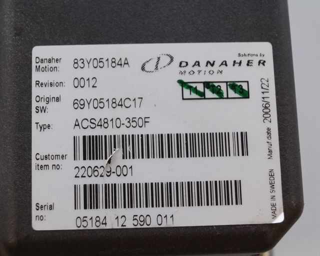 Toyota/BT 220629-001 | Danaher motion AC Superdrive motor controller 83Y05184A A - Блок управління в категорії Вантажно-розвантажувальна техніка: фото 2 Toyota/BT 220629-001 | Danaher motion AC Superdrive motor controller 83Y05184A A - Блок управління в категорії Вантажно-розвантажувальна техніка: фото 2