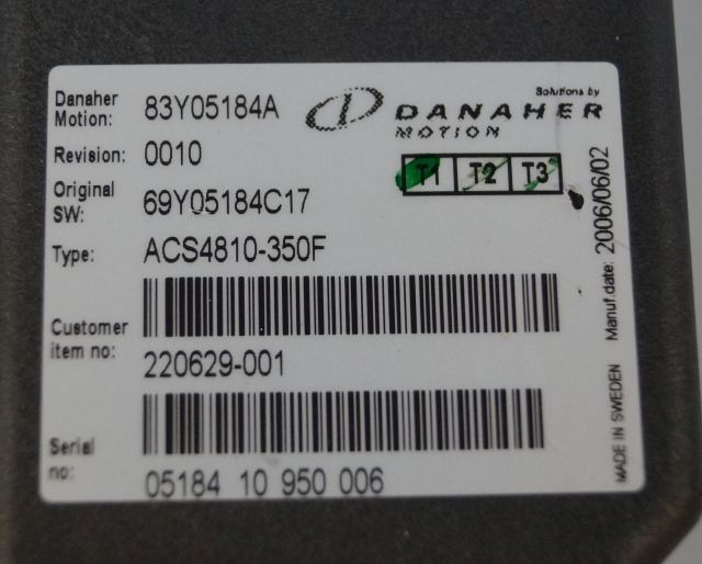 Toyota/BT 220629-001 | Danaher motion AC Superdrive motor controller 83Y05184A A - Блок управління в категорії Вантажно-розвантажувальна техніка: фото 2 Toyota/BT 220629-001 | Danaher motion AC Superdrive motor controller 83Y05184A A - Блок управління в категорії Вантажно-розвантажувальна техніка: фото 2