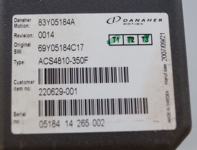 Toyota/BT 220629-001 | Danaher motion AC Superdrive motor controller 83Y05184A A - Блок управління в категорії Вантажно-розвантажувальна техніка: фото 2 Toyota/BT 220629-001 | Danaher motion AC Superdrive motor controller 83Y05184A A - Блок управління в категорії Вантажно-розвантажувальна техніка: фото 2