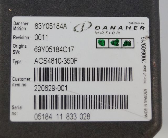 Toyota/BT 220629-001 | Danaher motion AC Superdrive motor controller 83Y05184A A - Блок управління в категорії Вантажно-розвантажувальна техніка: фото 2 Toyota/BT 220629-001 | Danaher motion AC Superdrive motor controller 83Y05184A A - Блок управління в категорії Вантажно-розвантажувальна техніка: фото 2