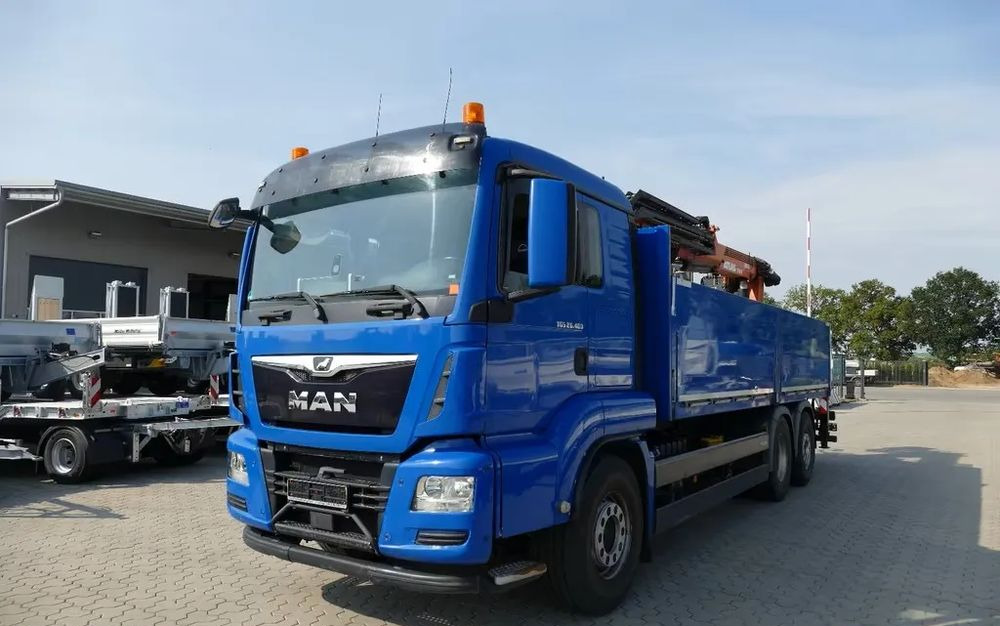 MAN TGS 26.460 – Platforma z żurawiem HDS tylnym do materiałów budowlanych / Retarder / 6x2 / Klima / Euro 6 - Вантажівка з маніпулятором, Бортова вантажівка/ Платформа: фото 2 MAN TGS 26.460 – Platforma z żurawiem HDS tylnym do materiałów budowlanych / Retarder / 6x2 / Klima / Euro 6 - Вантажівка з маніпулятором, Бортова вантажівка/ Платформа: фото 2