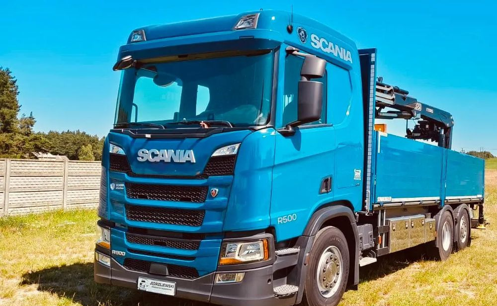 Scania R 500 6x2 z żurawiem Fassi F 215 AS – 2019 – Euro 6 –Retarder -Oś skrętna - Gotowa do pracy! - Вантажівка з маніпулятором, Бортова вантажівка/ Платформа: фото 1 Scania R 500 6x2 z żurawiem Fassi F 215 AS – 2019 – Euro 6 –Retarder -Oś skrętna - Gotowa do pracy! - Вантажівка з маніпулятором, Бортова вантажівка/ Платформа: фото 1