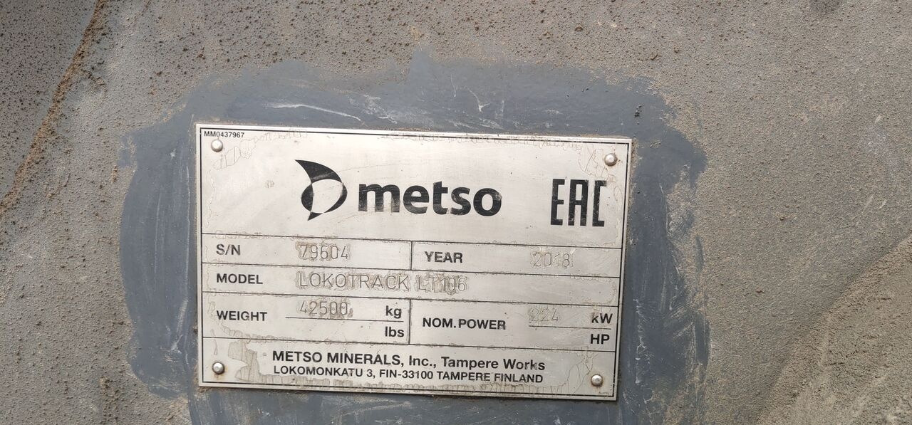 Metso Lokotrack LT106 JAW CRUSHER - Мобільна дробарка: фото 2 Metso Lokotrack LT106 JAW CRUSHER - Мобільна дробарка: фото 2