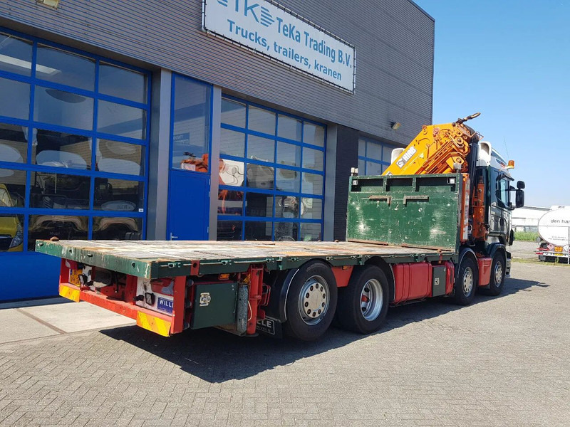 Бортова вантажівка/ Платформа, Вантажівка з маніпулятором Scania R420 8x2 HIAB 800E-7 Hipro 80 ton/meter Winch Retarder: фото 9