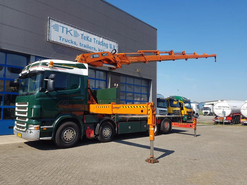 Scania R420 8x2 HIAB 800E-7 Hipro 80 ton/meter Winch Retarder - Бортова вантажівка/ Платформа, Вантажівка з маніпулятором: фото 1 Scania R420 8x2 HIAB 800E-7 Hipro 80 ton/meter Winch Retarder - Бортова вантажівка/ Платформа, Вантажівка з маніпулятором: фото 1