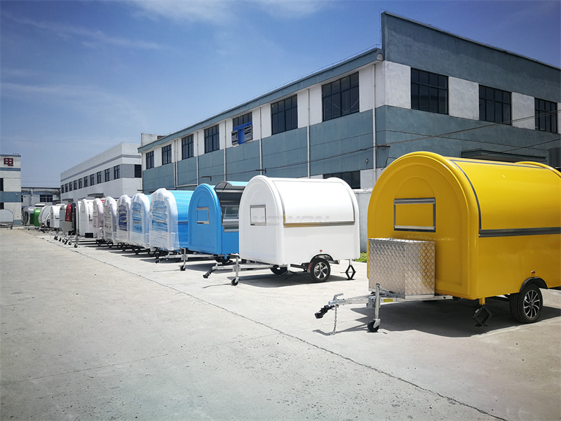 YOWON small fiberglass food vending trailer hot dog cart for Europe - Торговий причіп: фото 3 YOWON small fiberglass food vending trailer hot dog cart for Europe - Торговий причіп: фото 3