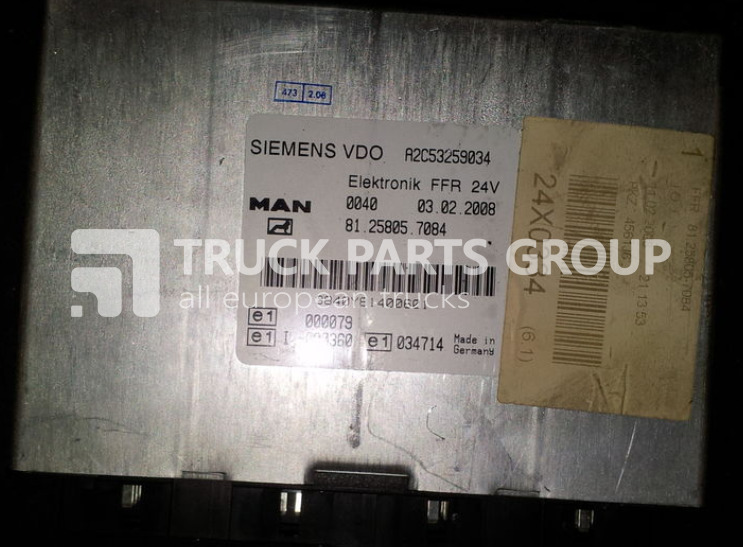 MAN FFR control unit, ECU, 81258057084, Siemens VDO, 81258057084, 81 control unit - Блок управління в категорії Вантажівки: фото 1 MAN FFR control unit, ECU, 81258057084, Siemens VDO, 81258057084, 81 control unit - Блок управління в категорії Вантажівки: фото 1