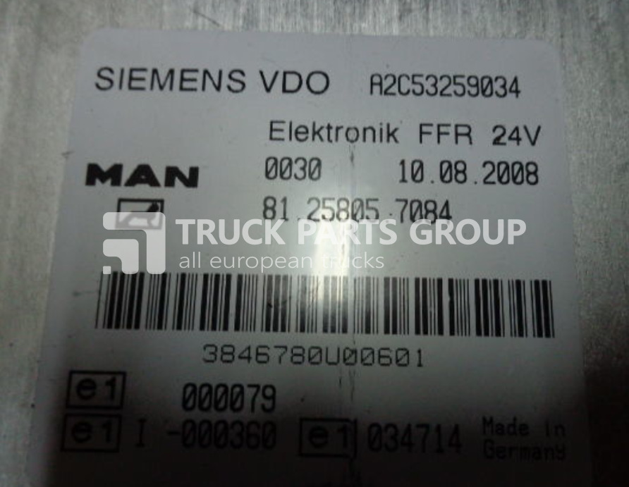 MAN FFR control unit, ECU, 81258057084, Siemens VDO, 81258057084, 81 control unit - Блок управління в категорії Вантажівки: фото 2 MAN FFR control unit, ECU, 81258057084, Siemens VDO, 81258057084, 81 control unit - Блок управління в категорії Вантажівки: фото 2