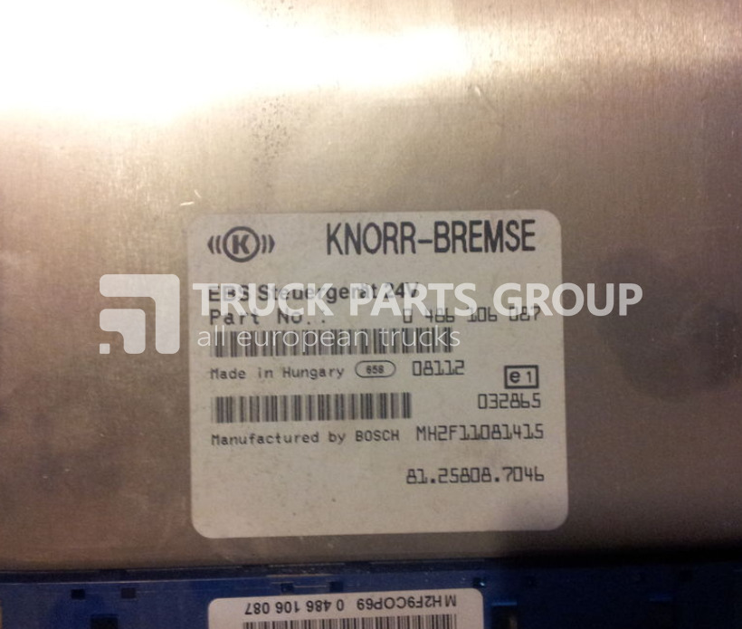 MAN TGA, TGX, Control unit EBS, EDC, ECU, 81258087026, 0486106071, 5/8 control unit - Блок управління в категорії Вантажівки: фото 1 MAN TGA, TGX, Control unit EBS, EDC, ECU, 81258087026, 0486106071, 5/8 control unit - Блок управління в категорії Вантажівки: фото 1
