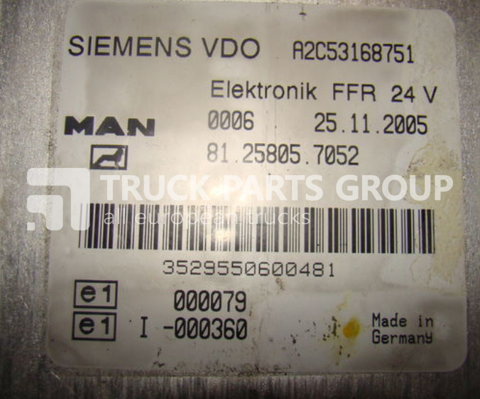 MAN TGA, TGX, ECU, EDC control unit FFR, 81258057052, 81258057054, 8 control unit - Блок управління в категорії Вантажівки: фото 2 MAN TGA, TGX, ECU, EDC control unit FFR, 81258057052, 81258057054, 8 control unit - Блок управління в категорії Вантажівки: фото 2