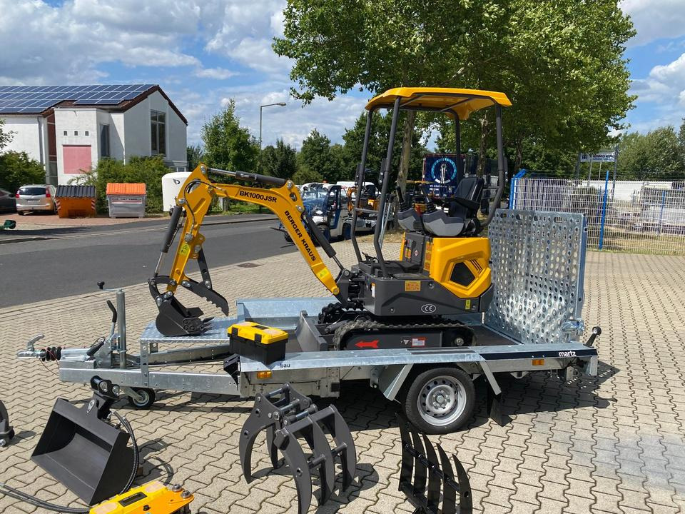 Minibagger BK1000JSR + Tieflader + Zubehör *HERBSTAKTION*INKL.19% MWST*BERGER KRAUS*VERSTELLFAHRWERK* SOFORT!* - Міні-екскаватор: фото 4 Minibagger BK1000JSR + Tieflader + Zubehör *HERBSTAKTION*INKL.19% MWST*BERGER KRAUS*VERSTELLFAHRWERK* SOFORT!* - Міні-екскаватор: фото 4