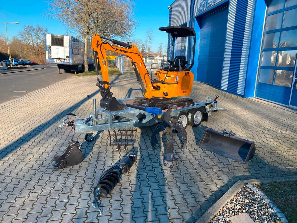 Minibagger BK1500JS + Anhänger *INKL.19% MWST*BERGER KRAUS*KUBOTA*JOYSTICK*ZUBEHÖRPAKET*SOFORT!* - Міні-екскаватор, Причіп: фото 1 Minibagger BK1500JS + Anhänger *INKL.19% MWST*BERGER KRAUS*KUBOTA*JOYSTICK*ZUBEHÖRPAKET*SOFORT!* - Міні-екскаватор, Причіп: фото 1
