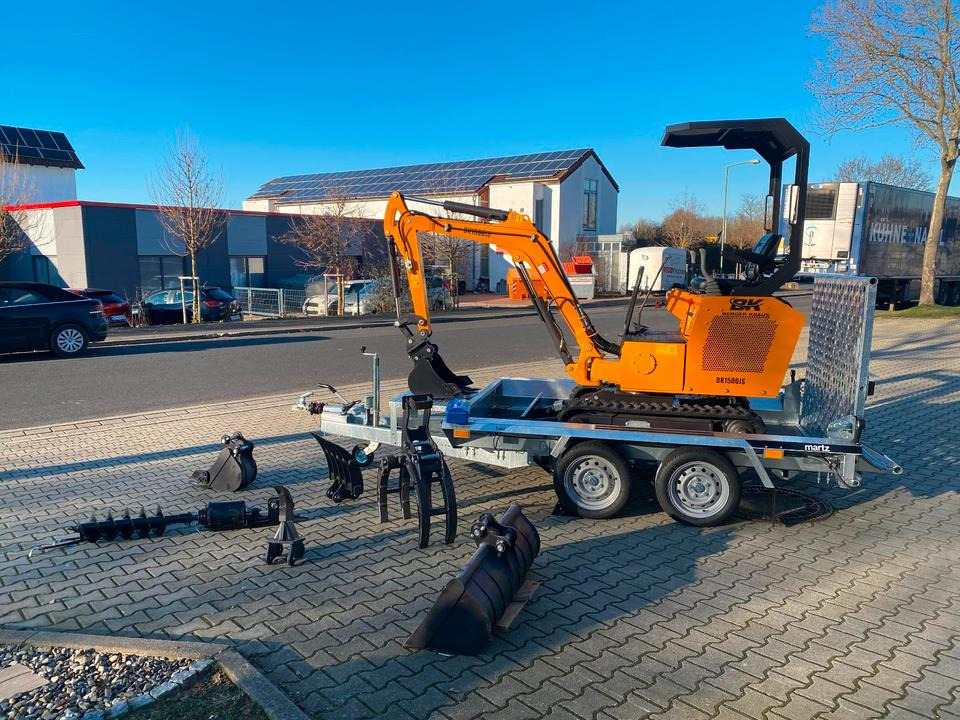 Minibagger BK1500JS + Anhänger *INKL.19% MWST*BERGER KRAUS*KUBOTA*JOYSTICK*ZUBEHÖRPAKET*SOFORT!* - Міні-екскаватор, Причіп: фото 4 Minibagger BK1500JS + Anhänger *INKL.19% MWST*BERGER KRAUS*KUBOTA*JOYSTICK*ZUBEHÖRPAKET*SOFORT!* - Міні-екскаватор, Причіп: фото 4