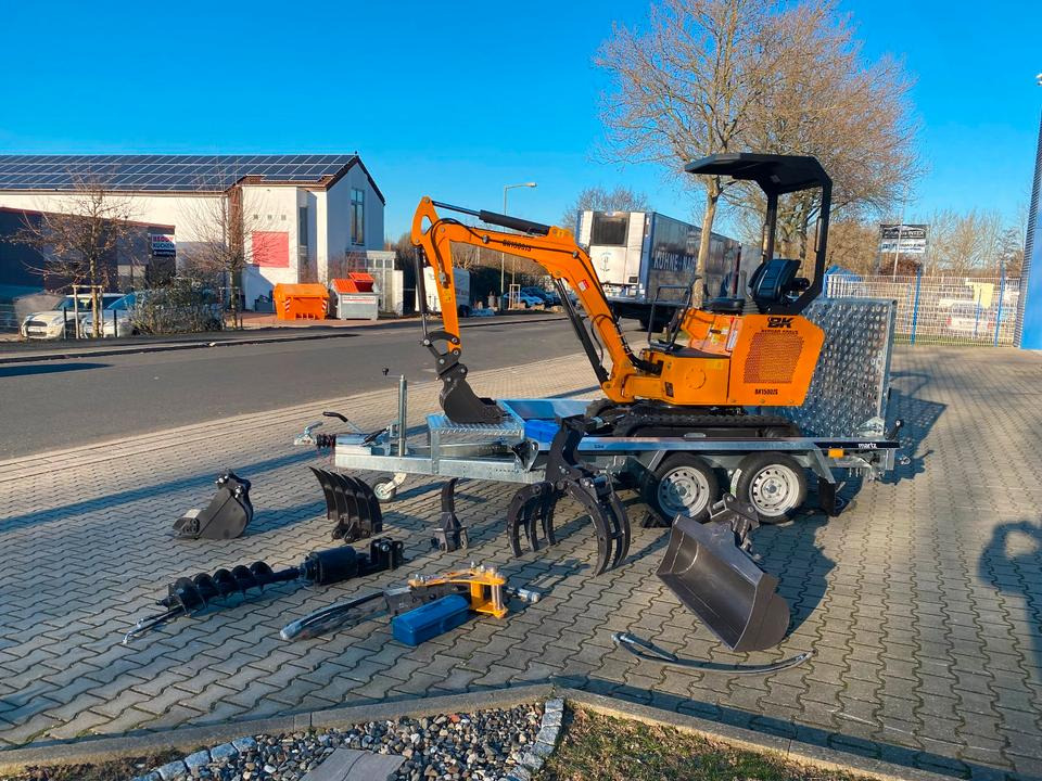 Minibagger BK1500JS + Anhänger + Zubehör *INKL.19% MWST*KUBOTA*BERGER KRAUS*JOYSTICK*ZUBEHÖRPAKET GROß*SOFORT!* - Міні-екскаватор, Причіп: фото 3 Minibagger BK1500JS + Anhänger + Zubehör *INKL.19% MWST*KUBOTA*BERGER KRAUS*JOYSTICK*ZUBEHÖRPAKET GROß*SOFORT!* - Міні-екскаватор, Причіп: фото 3