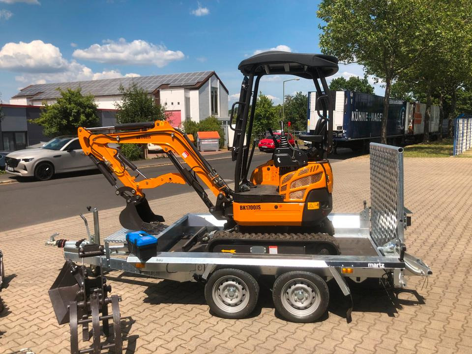 Minibagger BK1700JS + Tieflader + Zubehör *INKL.19% MWST*BERGER KRAUS*KUBOTA*JOYST*SOFORT! - Міні-екскаватор, Причіп: фото 3 Minibagger BK1700JS + Tieflader + Zubehör *INKL.19% MWST*BERGER KRAUS*KUBOTA*JOYST*SOFORT! - Міні-екскаватор, Причіп: фото 3
