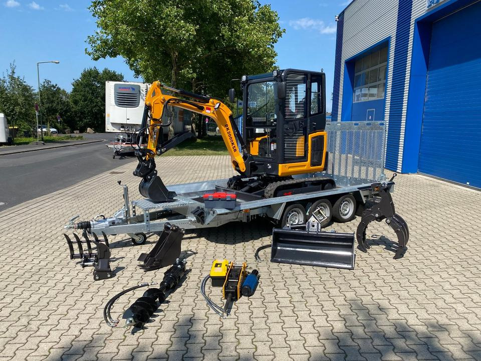 Minibagger BK2000KSR + Tieflader + Zubehör *INKL.19% MWST*BERGER KRAUS*YANMAR*SCHWENKARM* VERSTELLFAHRWERK* - Міні-екскаватор, Причіп: фото 1 Minibagger BK2000KSR + Tieflader + Zubehör *INKL.19% MWST*BERGER KRAUS*YANMAR*SCHWENKARM* VERSTELLFAHRWERK* - Міні-екскаватор, Причіп: фото 1