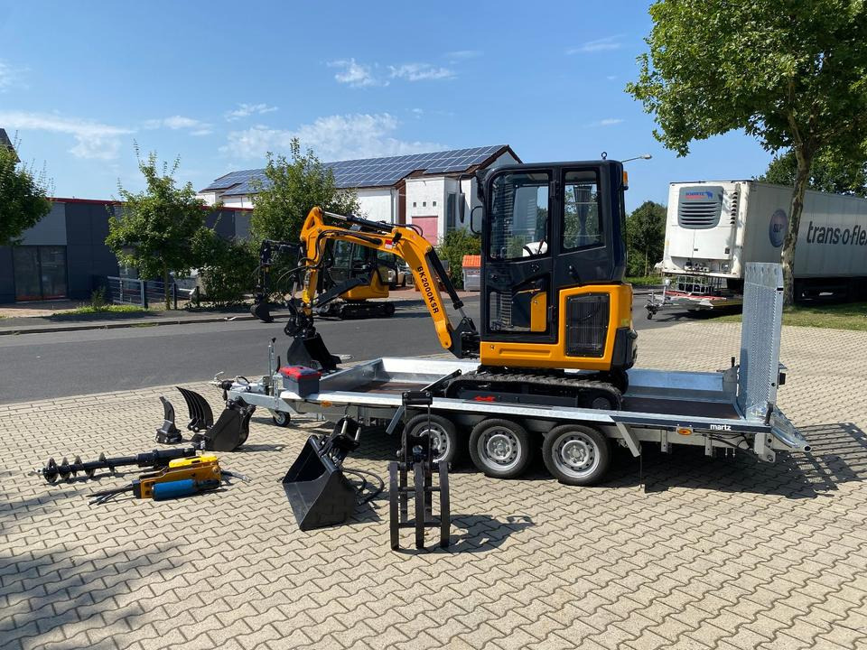 Minibagger BK2000KSR + Tieflader + Zubehör *INKL.19% MWST*BERGER KRAUS*YANMAR*SCHWENKARM* VERSTELLFAHRWERK* - Міні-екскаватор, Причіп: фото 3 Minibagger BK2000KSR + Tieflader + Zubehör *INKL.19% MWST*BERGER KRAUS*YANMAR*SCHWENKARM* VERSTELLFAHRWERK* - Міні-екскаватор, Причіп: фото 3