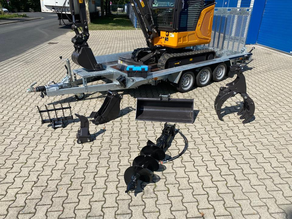 Minibagger BK2800ASR + Tieflader + Zubehör *INKL.19% MWST*BERGER KRAUS*KUBOTA*SCHWENKARM* VERSTELLFAHRWERK*KLIMA* - Міні-екскаватор, Причіп: фото 3 Minibagger BK2800ASR + Tieflader + Zubehör *INKL.19% MWST*BERGER KRAUS*KUBOTA*SCHWENKARM* VERSTELLFAHRWERK*KLIMA* - Міні-екскаватор, Причіп: фото 3