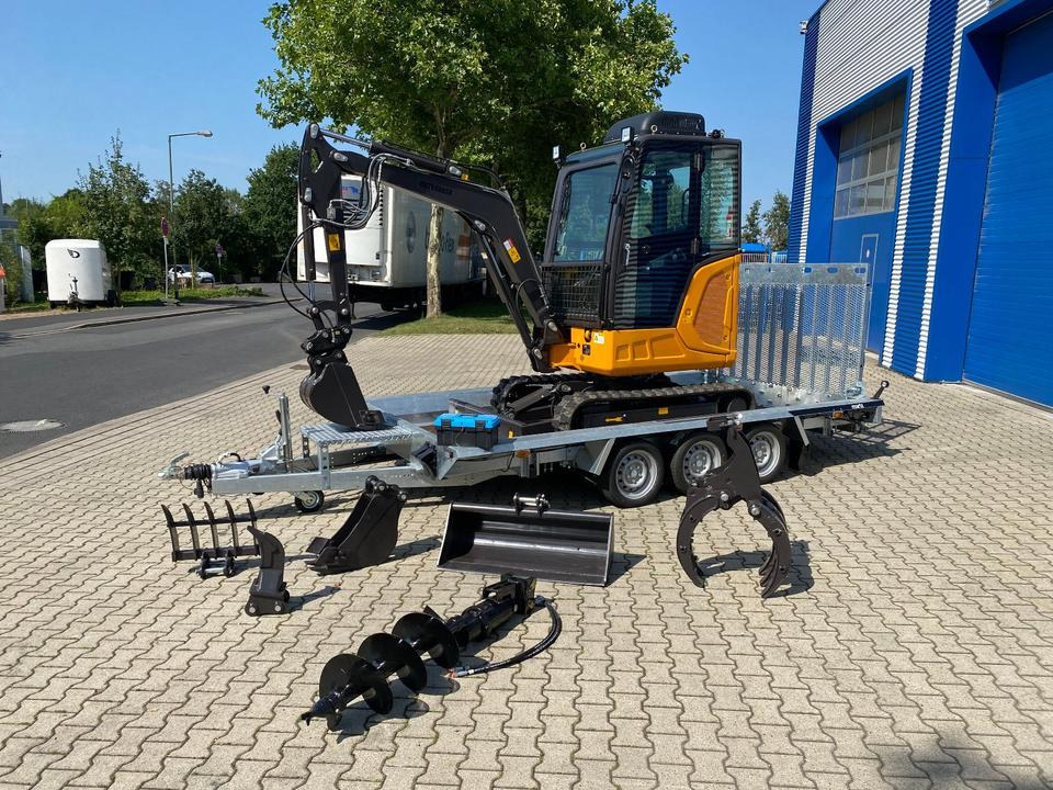 Minibagger BK2800ASR + Tieflader + Zubehör *INKL.19% MWST*BERGER KRAUS*KUBOTA*SCHWENKARM* VERSTELLFAHRWERK*KLIMA* - Міні-екскаватор, Причіп: фото 2 Minibagger BK2800ASR + Tieflader + Zubehör *INKL.19% MWST*BERGER KRAUS*KUBOTA*SCHWENKARM* VERSTELLFAHRWERK*KLIMA* - Міні-екскаватор, Причіп: фото 2