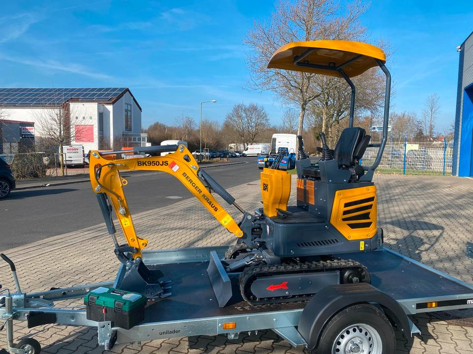 Minibagger BK950JS + Anhänger + Zubehör *INKL.19% MWST*BERGER KRAUS*JOYSTICK*SOFORT!* - Міні-екскаватор, Причіп: фото 5 Minibagger BK950JS + Anhänger + Zubehör *INKL.19% MWST*BERGER KRAUS*JOYSTICK*SOFORT!* - Міні-екскаватор, Причіп: фото 5