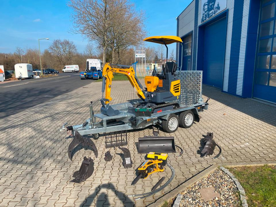 Minibagger BK950JS + Tieflader + Zubehör *INKL.19% MWST*BERGER KRAUS*JOYSTICK*SOFORT!* - Міні-екскаватор, Причіп: фото 2 Minibagger BK950JS + Tieflader + Zubehör *INKL.19% MWST*BERGER KRAUS*JOYSTICK*SOFORT!* - Міні-екскаватор, Причіп: фото 2