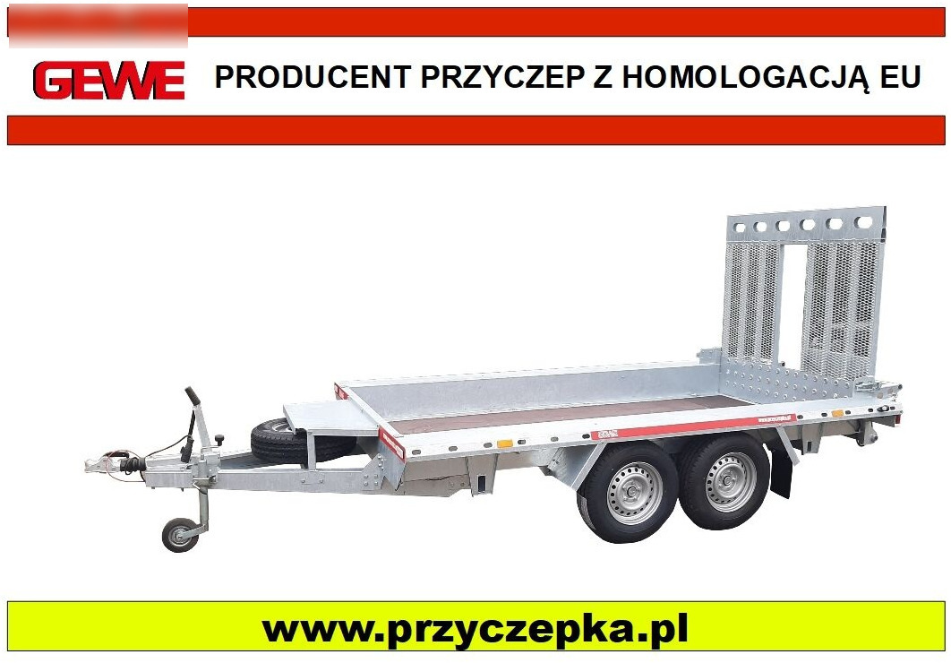 Gewe P3500 E/1 Przyczepa pod minikoparkę 3,5x1,6m SUPER MOCNA! - Причіп для перевезення спецтехніки: фото 1 Gewe P3500 E/1 Przyczepa pod minikoparkę 3,5x1,6m SUPER MOCNA! - Причіп для перевезення спецтехніки: фото 1