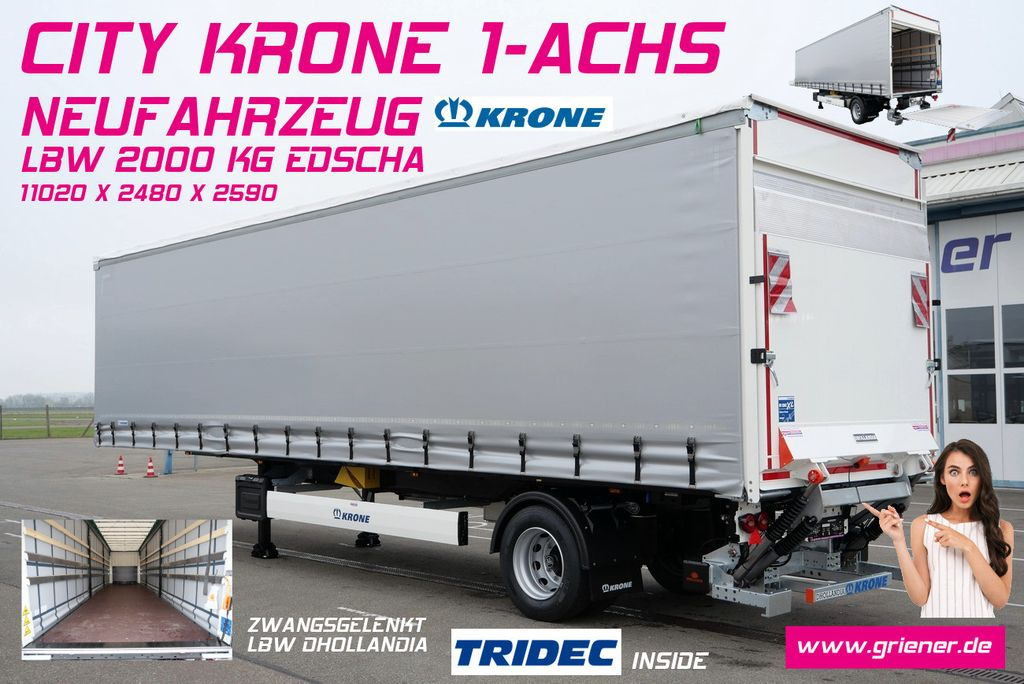 Krone SEP 10 CITY GARDINE KRONE 1-achs TRIDEC LBW Krone SEP 10 CITY GARDINE KRONE 1-achs TRIDEC LBW - Тентований напівпричіп: фото 1 Krone SEP 10 CITY GARDINE KRONE 1-achs TRIDEC LBW Krone SEP 10 CITY GARDINE KRONE 1-achs TRIDEC LBW - Тентований напівпричіп: фото 1