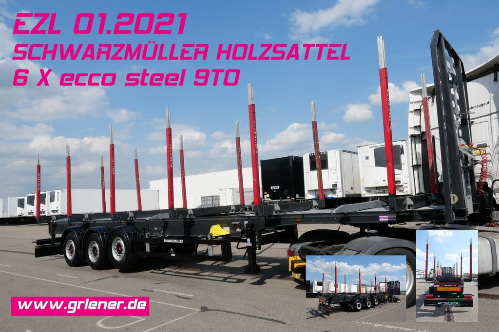 Schwarzmüller Y serie /RUNGENSATTEL HOLZ ECCO STEEL 9to /6x - Напівпричіп лісовоз: фото 1 Schwarzmüller Y serie /RUNGENSATTEL HOLZ ECCO STEEL 9to /6x - Напівпричіп лісовоз: фото 1