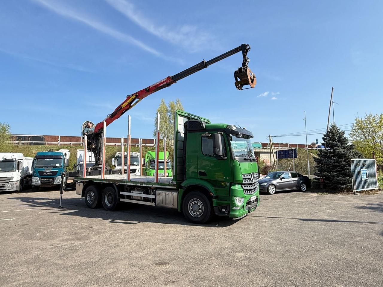 Лісовоз, Вантажівка з маніпулятором Mercedes-Benz Actros 2571 Holztransporter mit Kran: фото 10