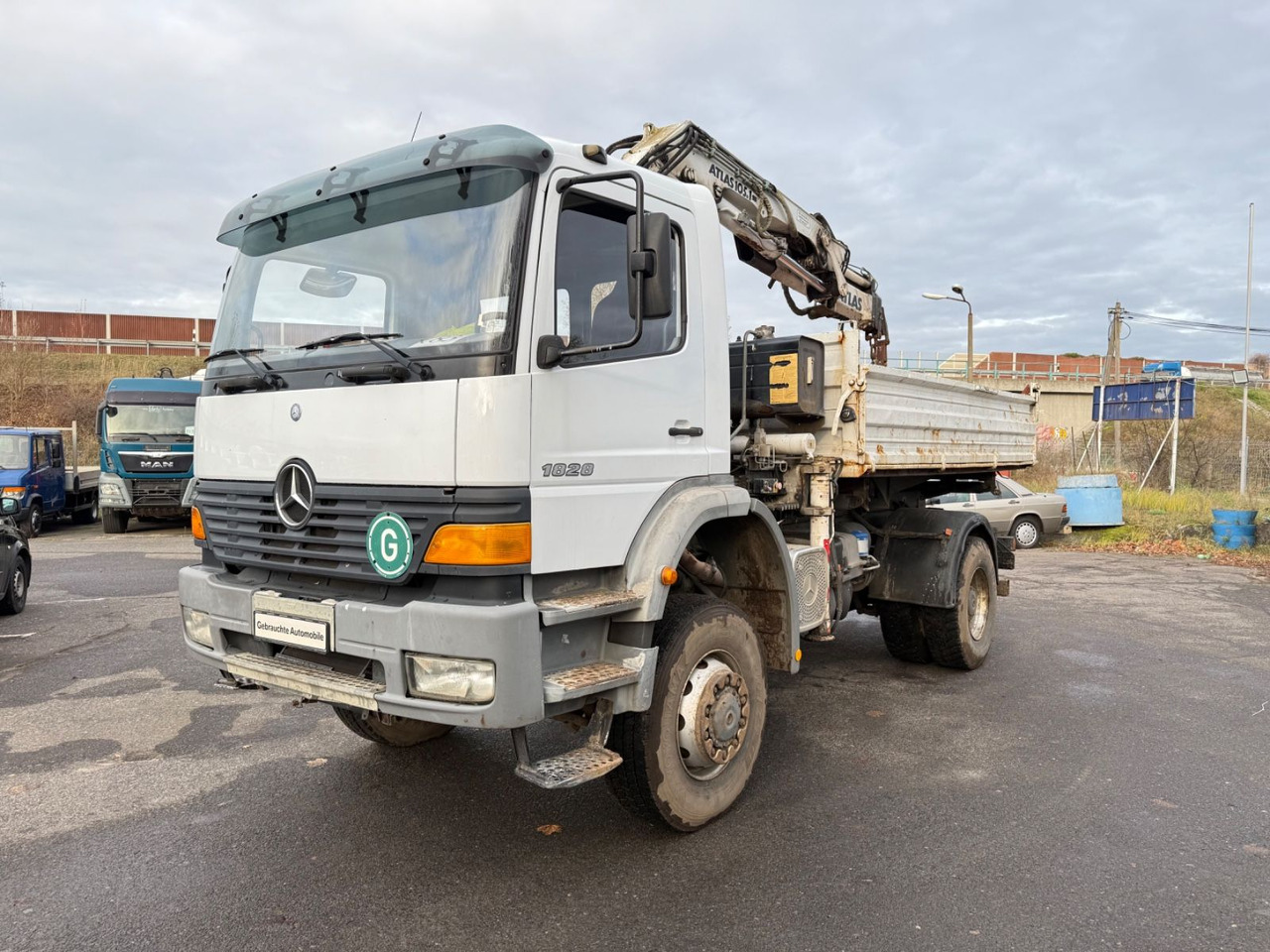 Mercedes-Benz Atego 1828 4x4 Kipper-Kran Atlas - Самоскид вантажівка, Вантажівка з маніпулятором: фото 4 Mercedes-Benz Atego 1828 4x4 Kipper-Kran Atlas - Самоскид вантажівка, Вантажівка з маніпулятором: фото 4