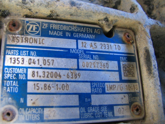 MAN TGX TGS EURO6 // Skrzynia biegow z retarderem 12 AS 2331 TD - Коробка передач в категорії Вантажівки: фото 1 MAN TGX TGS EURO6 // Skrzynia biegow z retarderem 12 AS 2331 TD - Коробка передач в категорії Вантажівки: фото 1